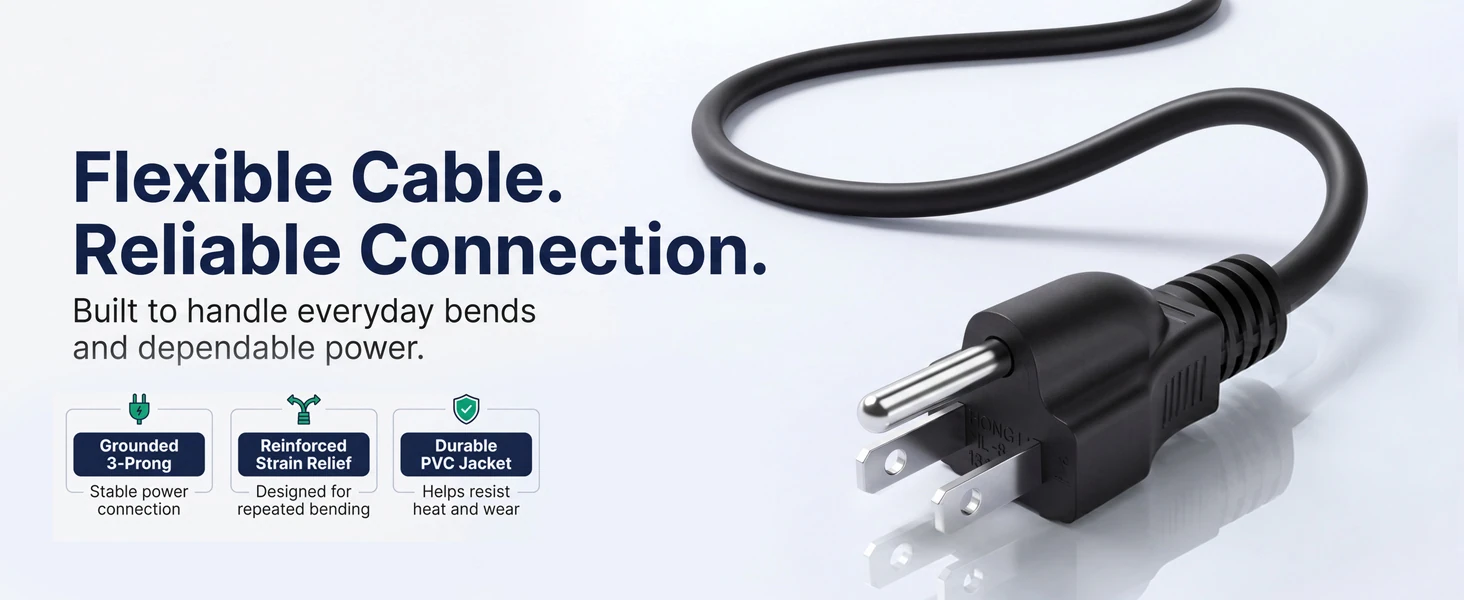 GISTAR power cable and grounded plug with connection and handling details